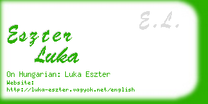 eszter luka business card